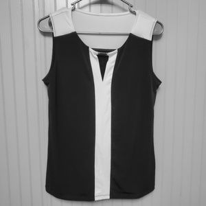 Women's blouse - Navy and white size medium